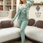 بيجامة شيك إندور ستايل 3 قطع – Chic Indoor Style Pajama Home Wear 3 Pieces