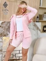 ⁦بيجامة بينك مارشميلو شورت 3 قطع – Pink Marshmallow Short Pajama Home Wear 3 Pieces⁩ - الصورة ⁦2⁩