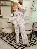 ترنج بيتي ليزا فلورا بريز 3 قطع – Liza Flora Breez Home Wear 3 Pieces