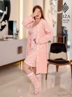 ⁦بيجامة كوزي لوف 3 قطع – Cozy Love Pajama Home Wear 3 Pieces⁩ - الصورة ⁦3⁩