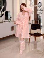⁦بيجامة كوزي لوف 3 قطع – Cozy Love Pajama Home Wear 3 Pieces⁩ - الصورة ⁦4⁩