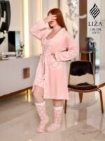 ⁦بيجامة كوزي لوف 3 قطع – Cozy Love Pajama Home Wear 3 Pieces⁩ - الصورة ⁦5⁩