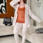 بيجامة صن سيت بلوسوم 3 قطع – Sunset Blossom Pajama Home Wear 3 Pieces
