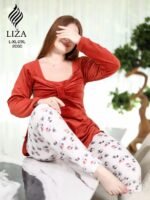 ⁦رويال ريد فيلفيت – Royal Red Velvet Home Wear⁩ - الصورة ⁦4⁩