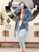 ⁦بيجامة فروستي بلو 3 قطع – Frosty Blue Pajama Home Wear 3 Pieces⁩ - الصورة ⁦3⁩