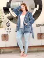 بيجامة فروستي بلو 3 قطع – Frosty Blue Pajama Home Wear 3 Pieces