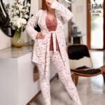 بيجامة سوفت بلوسوم 3 قطع – Soft Blossom Pajama Home Wear 3 Pieces