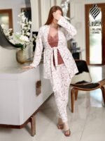 ⁦بيجامة سوفت بلوسوم 3 قطع – Soft Blossom Pajama Home Wear 3 Pieces⁩ - الصورة ⁦3⁩