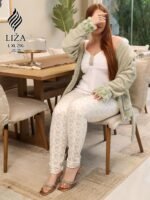 ⁦بيجامة أوليف دريم 3 قطع – Olive Dream Pajama Home Wear 3 Pieces⁩ - الصورة ⁦4⁩