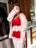 ⁦بيجامة كاندي هارت 3 قطع – Candy Heart Pajama Home Wear 3 Pieces⁩ - الصورة ⁦2⁩