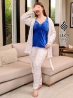 بيجامة ليزا هارت بيت 3 قطع – Liza Heartbeat Pajama Home Wear 3 Pieces