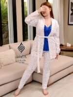 ⁦بيجامة ليزا هارت بيت 3 قطع – Liza Heartbeat Pajama Home Wear 3 Pieces⁩ - الصورة ⁦4⁩