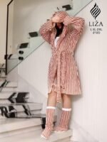 ⁦بونشو زيجزاج دريم 3 قطع – Zigzag Dream Poncho Home Wear 3 Pieces⁩ - الصورة ⁦6⁩