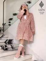 ⁦بونشو زيجزاج دريم 3 قطع – Zigzag Dream Poncho Home Wear 3 Pieces⁩ - الصورة ⁦2⁩