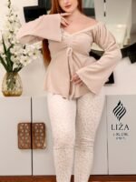 ⁦وايلد إليجانس كم طويل – Wild Elegance Long Sleeve Home Wear⁩ - الصورة ⁦3⁩